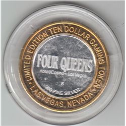 $10 .999 FINE SILVER 4 QUEENS CASINO ROUND