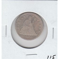 1876 SEATED QUARTER