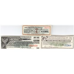 GROUP $25 BOND COUPONS