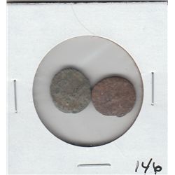 2 ANCIENT ROMAN COINS CIRCA 400AD