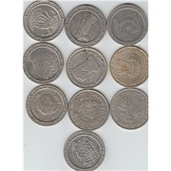 GROUP OF 10 $1 MEDAL CASINO CHIPS