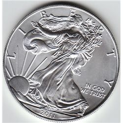 2011 SILVER AMERICAN EAGLE 1 OUNCE PURE SILVER