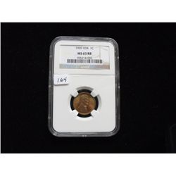 1909 VDB CENT NGC MS 65 RB RAINBOW SUPER EYE APPEAL
