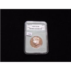2003 S PROOF KENNEDY SILVER NUMISTRUST PF 69 DCAM 50C