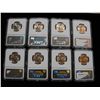 Image 3 : LOT OF 8 NGC $1 ADAMS ""FIRST DAY ISSUE"" MS 66 COINS