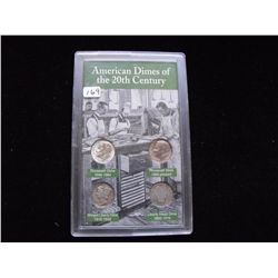 AMERICAN DIMES SILVER BARBER MERCURY OF 20TH CENTURY