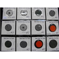 GROUP OF STATE SALES TOKENS COINS COLORADO  UTAH