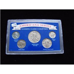 SILVER COIN SET WALKING LIBERTY STANDING  MERCURY SET BUFFALO STEELY