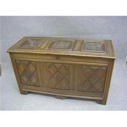 A 19TH CENTURY OAK CHEST