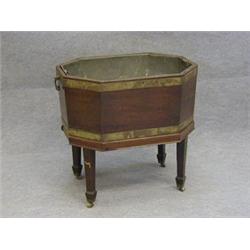 A MAHOGANY WINE COOLER BASE