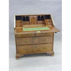 A MID 18TH CENTURY WALNUT BUREAU