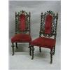 Image 1 : A SET OF FOUR OAK WILLIAM AND MARY STYLE DINING CHAIRS