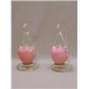 Image 1 : A PAIR OF OPALINE LILY VASES