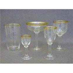 A SUITE OF EDWARDIAN DRINKING GLASSES