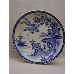 AN ORIENTAL BLUE AND WHITE CHARGER
