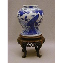 AN ORIENTAL EXPORT BALUSTER VASE
