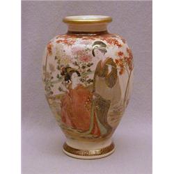 AN ORIENTAL BALUSTER VASE