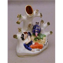 A STAFFORDSHIRE FLATBACK FIGURE GROUP