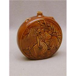A LINTHORPE ART POTTERY MOON FLASK