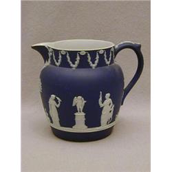 A WEDGWOOD BLUE JASPER DIP JUG