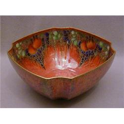 A ROYAL WORCESTER LUSTRE FRUIT BOWL