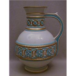 A VICTORIAN EARTHENWARE EWER