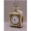 Image 1 : AN ORMOLU AND WHITE MARBLE TIMEPIECE