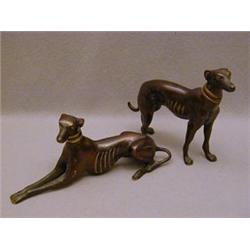 A STANDING GREYHOUND FIGURE