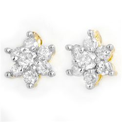 Natural 0.20 ctw Diamond Earrings 10k Gold