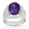 Image 1 : Genuine 7.33ctw Tanzanite & Diamond Men's Ring 10K Gold