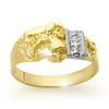 Image 1 : Natural 0.01 ctw Diamond Men's Ring 10K Yellow Gold
