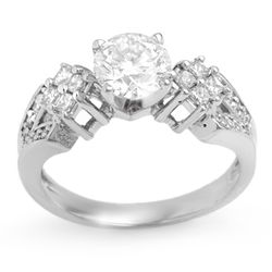 Natural 1.50 ctw Diamond Ring 14K White Gold
