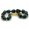 Image 1 : Natural Emerald Graduated Teardrop Bracelet 94.23ctw with brass clasp