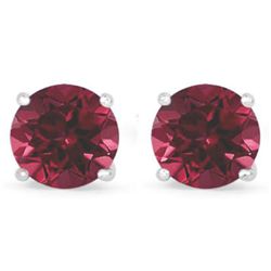 Genuine 3.20 ctw RubyStud Earring 14kt Yellow or White Gold 0.96g