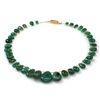 Image 1 : Natural Emeralds Smooth Teardrops Briolettes Graduated Stringing Necklace 160.20ctw with brass clasp