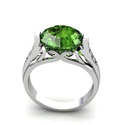 Genuine 5.34 ctw Tourmaline Ring 10kt White or Yellow Gold