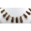 Image 1 : Natural Brown Quartz Gemstone Briolette Arrowhead Stringing Necklace 139.25ctw approximate with bras