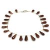 Image 2 : Natural Brown Quartz Gemstone Briolette Arrowhead Stringing Necklace 139.25ctw approximate with bras