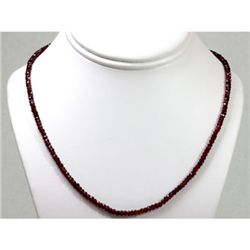 56.44 ctw Natural Garnet un-cut Necklace with brass clasp