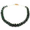 Image 1 : Natural Emeralds Smooth Teardrops Briolettes Graduated Stringing Necklace 157.80ctw with brass clasp