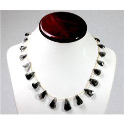 94.65 ctw Natural Smoke Quartz  Bead Necklace with brass clasp