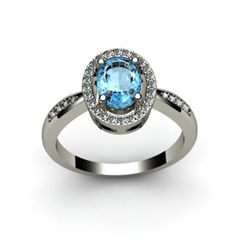 Topaz 1.85 ctw & Diamond Ring 14kt W/Y  Gold
