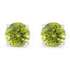Image 1 : Genuine 4.0 ctw Peridot Stud Earring 14kt Yellow or White Gold 1.10g