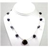 Image 1 : 71.30 ctw Natural Eye Drop Tanzanite Necklace with brass clasp