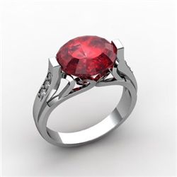 Genuine 6.09 ctw Ruby Ring 14kt White or Yellow Gold