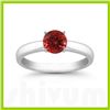 Image 1 : Genuine 1.60 ctw Ruby Solitaire Ring 14kt Gold-White