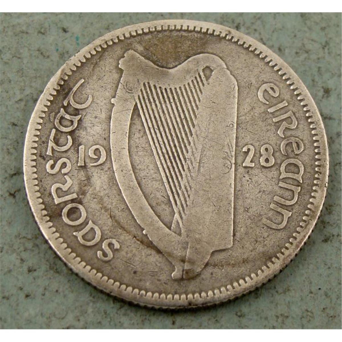 1928 Ireland One Silver Shilling Coin