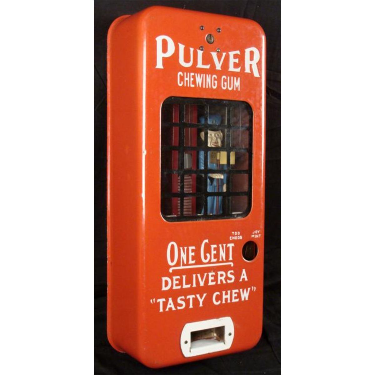 Pulver Antique Chewing Gum Vending Machine Cop & Stop