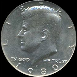 1980 Kennedy Half 50c Coin Graded GEM (COI-6910)