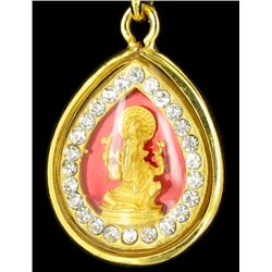 Gold Vermeil Ganesh Amulet (JEW-2562)